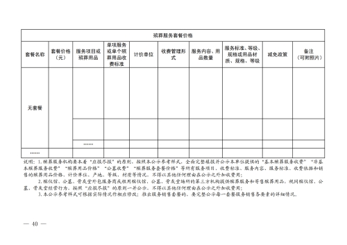 （昆明市殡仪馆）云南省殡葬服务机构收费网络集中公示参考样式_40